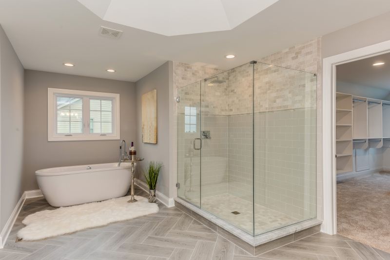 Walk-In Shower with Modern Tiles